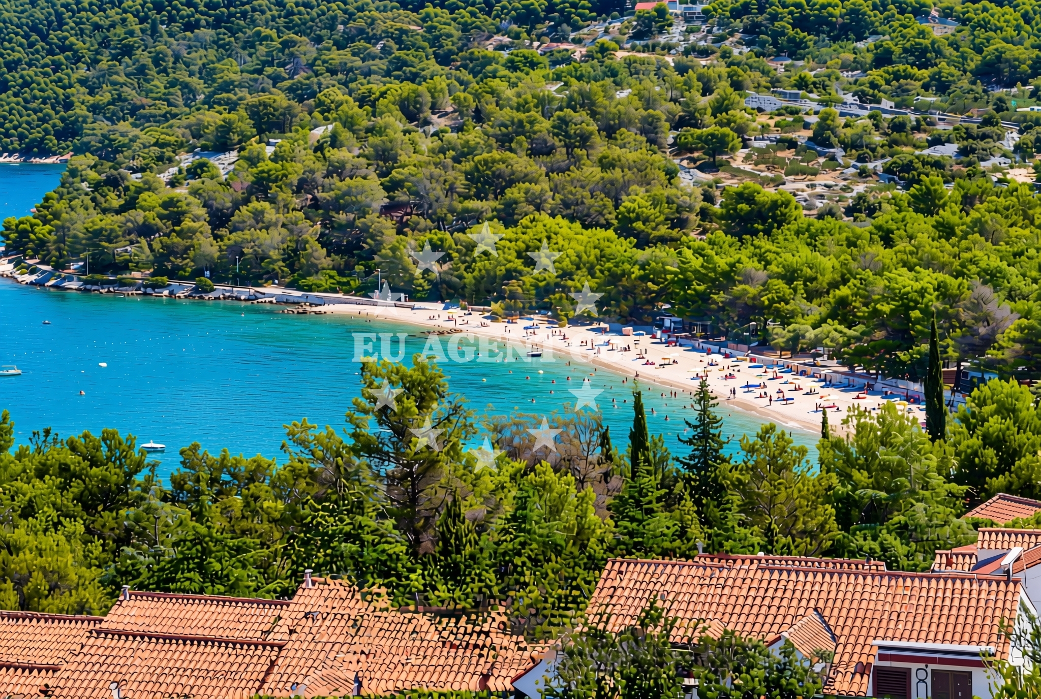 Additional view of Lovisca beach in Uvala Lovišća 1B, Jezera