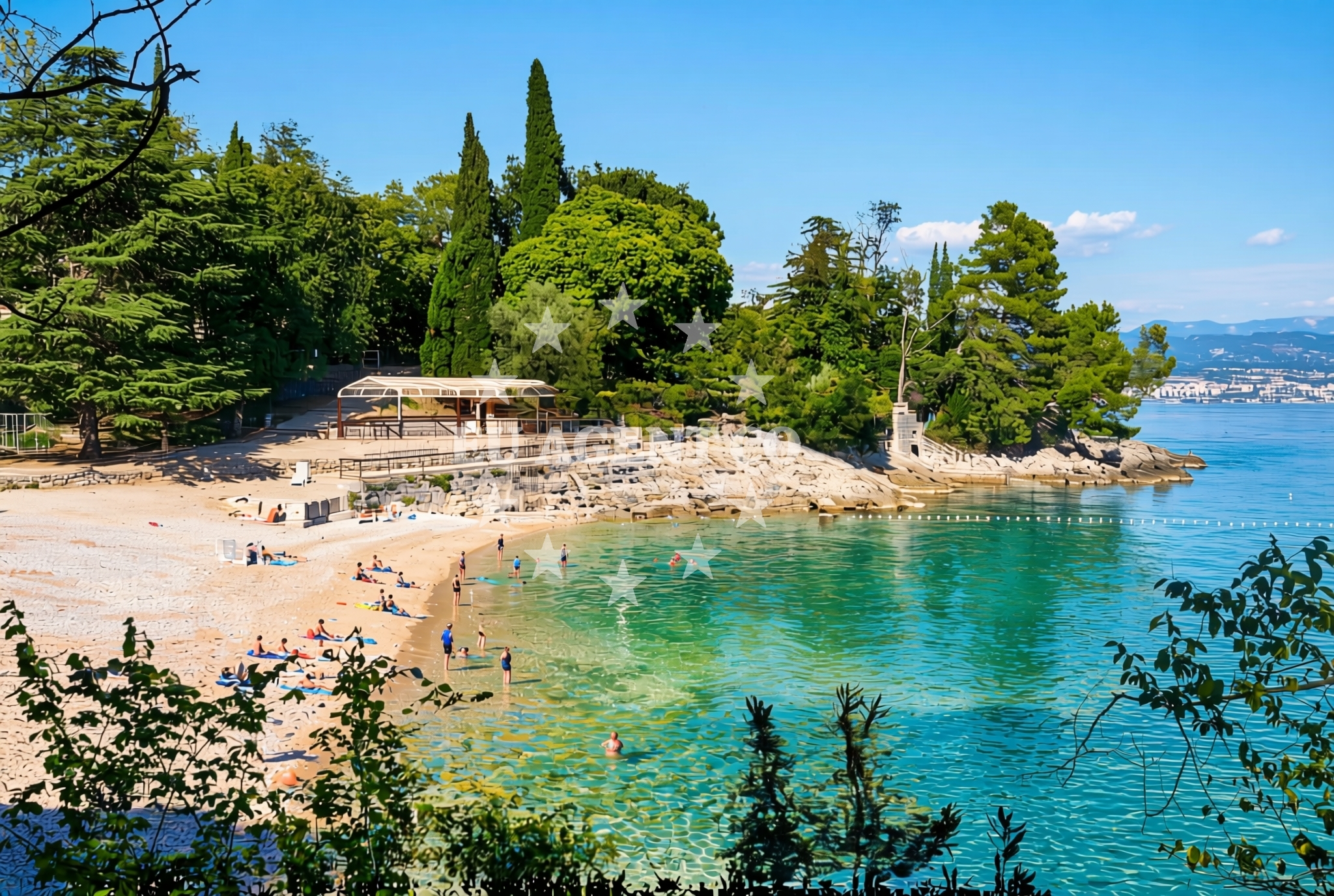 Additional view of Lovran beach in 9a Rezine Kat 1, stan 3, Lovran