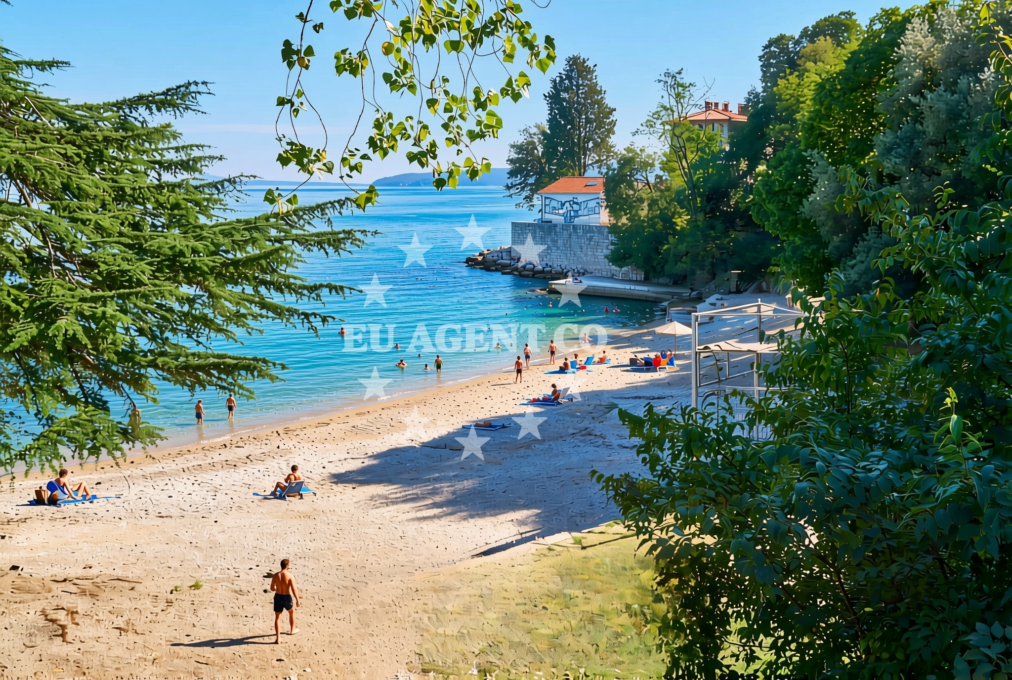 Additional view of Lovran beach in 9a Rezine Kat 1, stan 3, Lovran