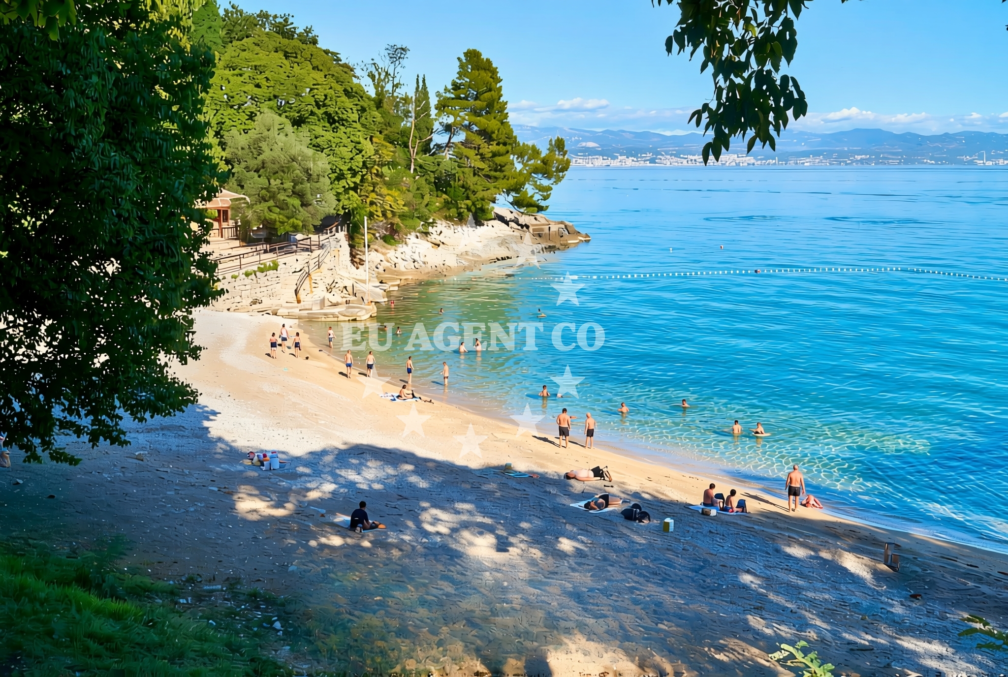 Additional view of Lovran beach in 9a Rezine Kat 1, stan 3, Lovran