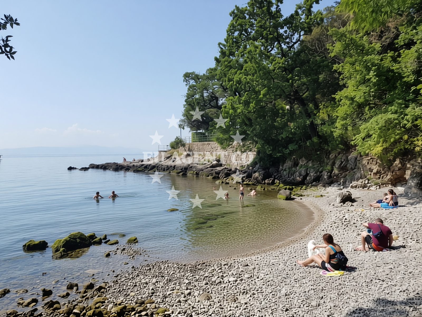 Beach facilities and surroundings at Lovran Dog Beach in Antona Brubnjaka 4, Ika, Ičići