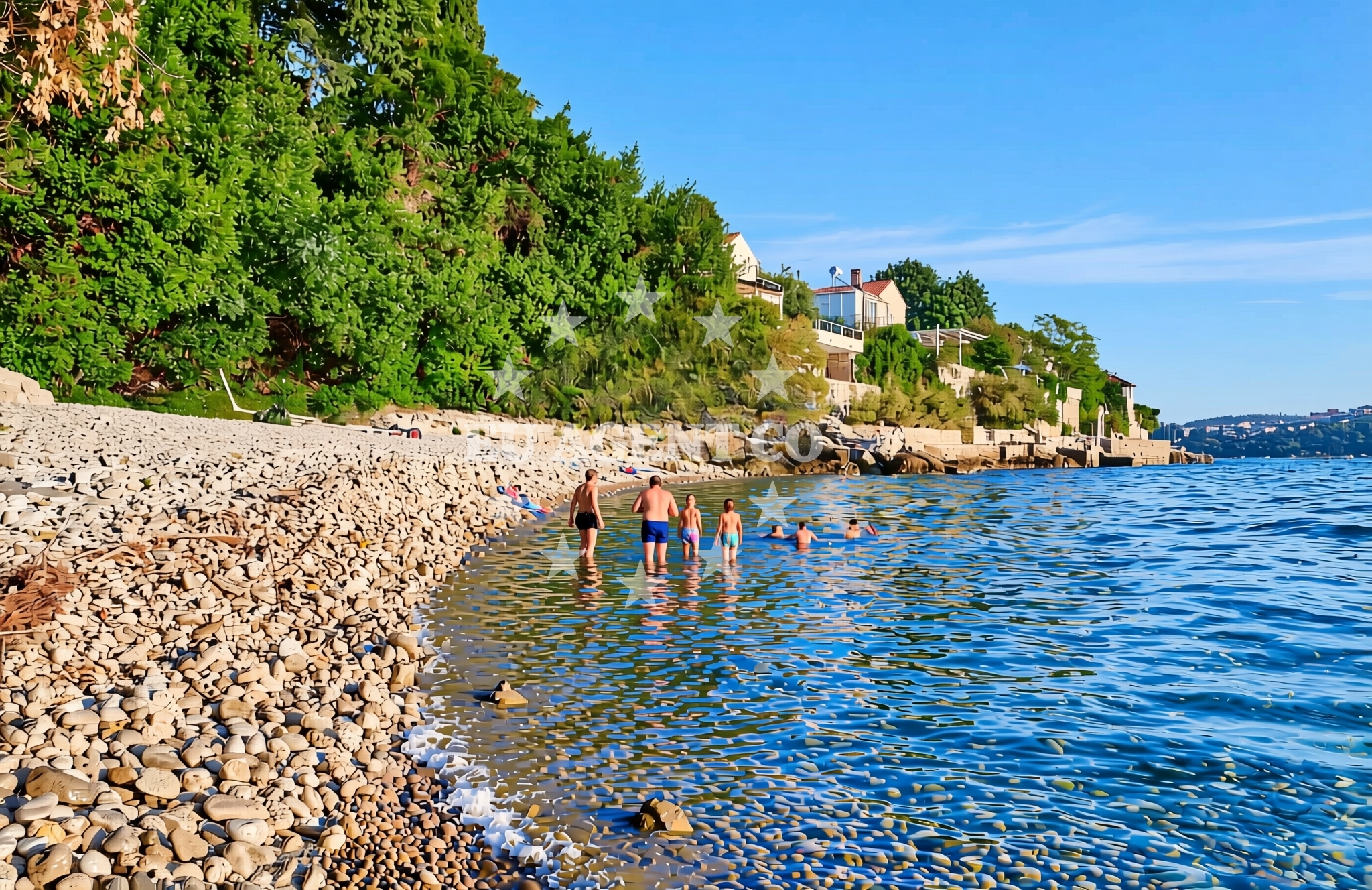 Overview of Lozica: beaches and coves (1) in Lozica