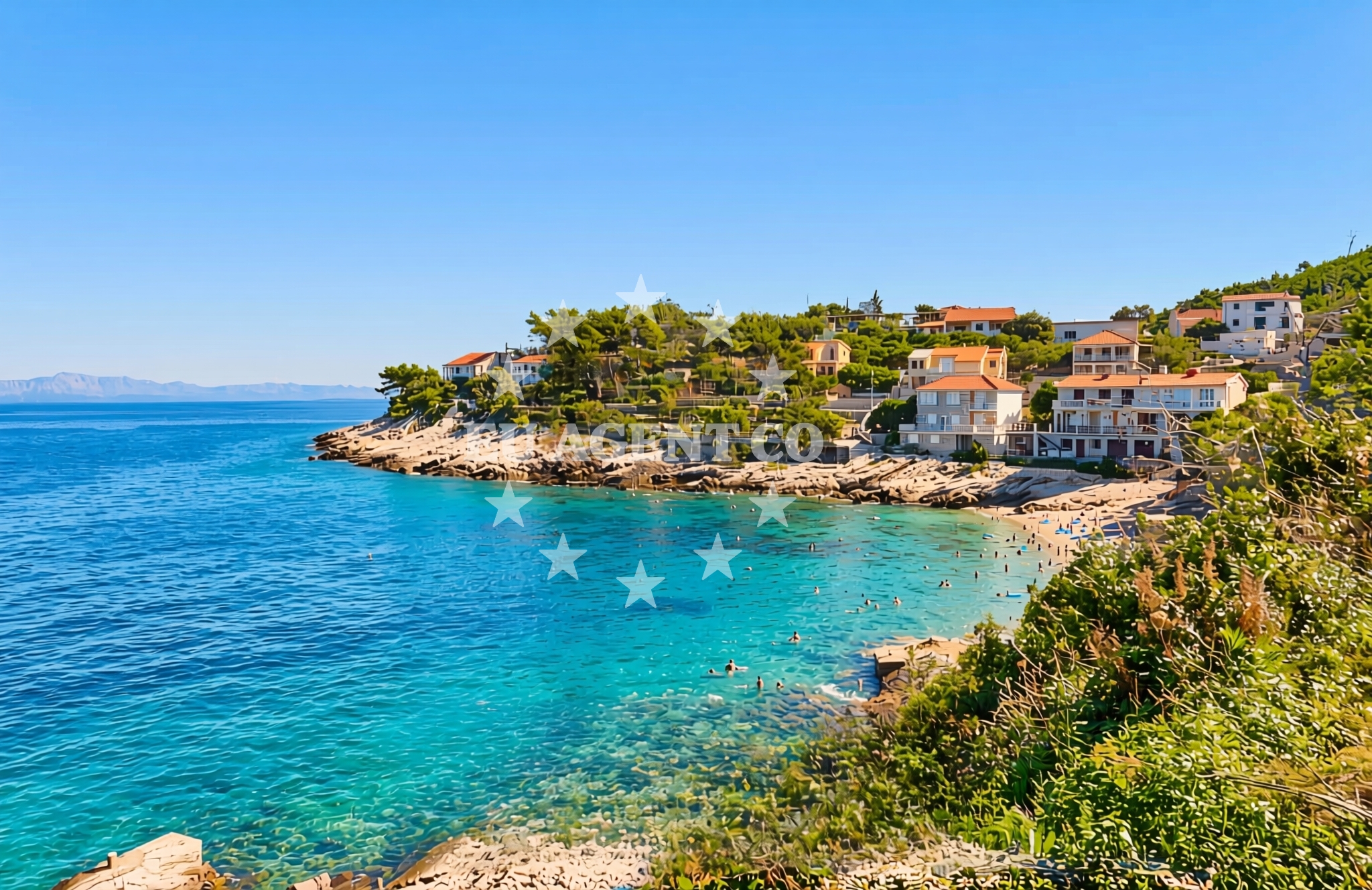 Beach facilities and surroundings at Lozica, Blato (Korčula) Beach in Lozica