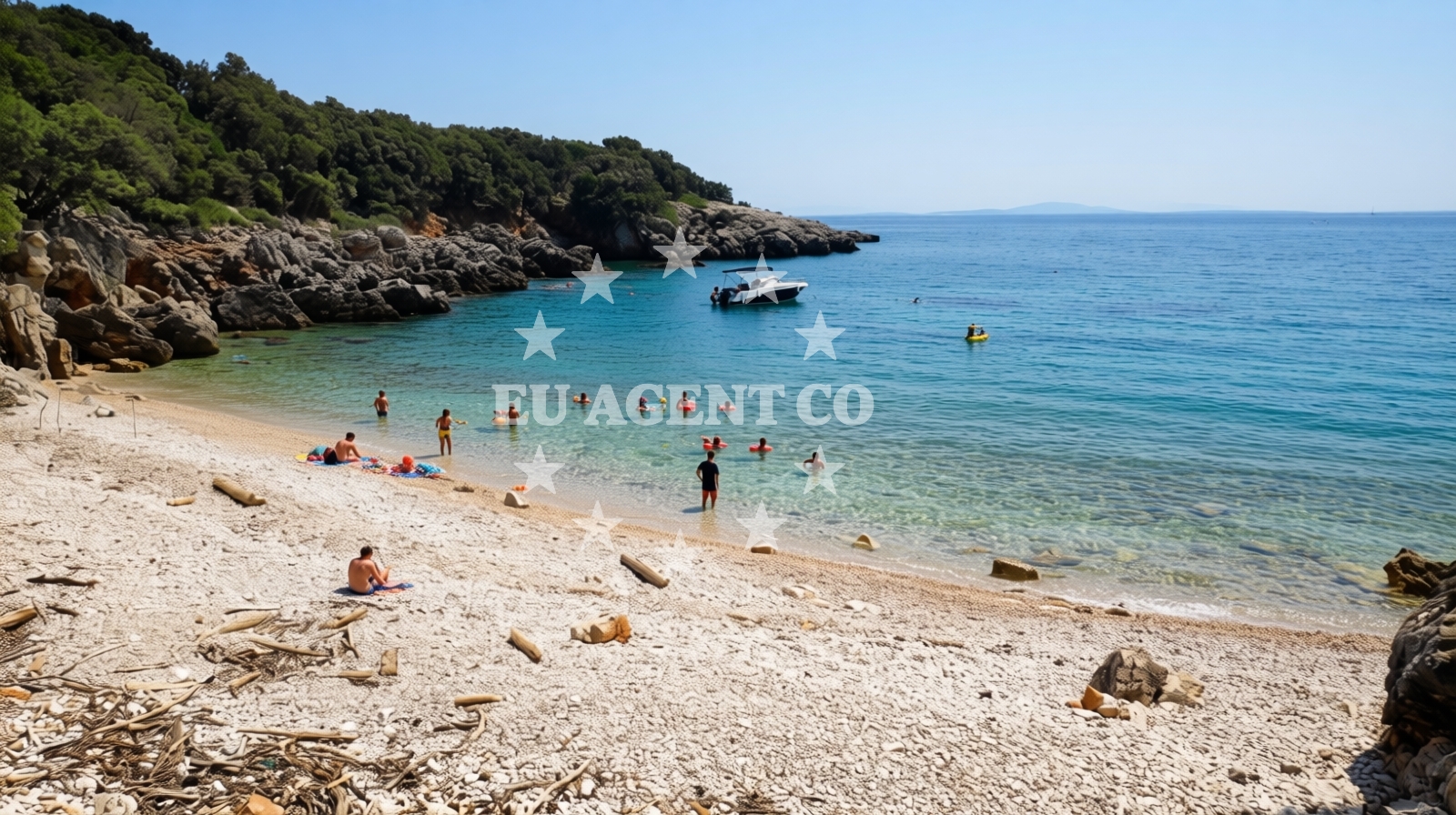 Overview of Loznati Beach in Loznati 10, Cres