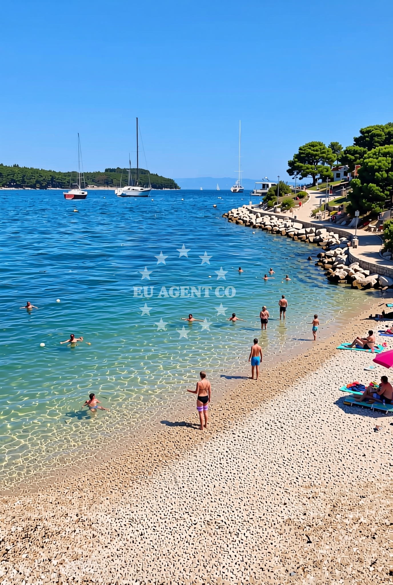 Beach facilities and surroundings at Loznati (Cres): beaches and coves in Loznati (Cres)