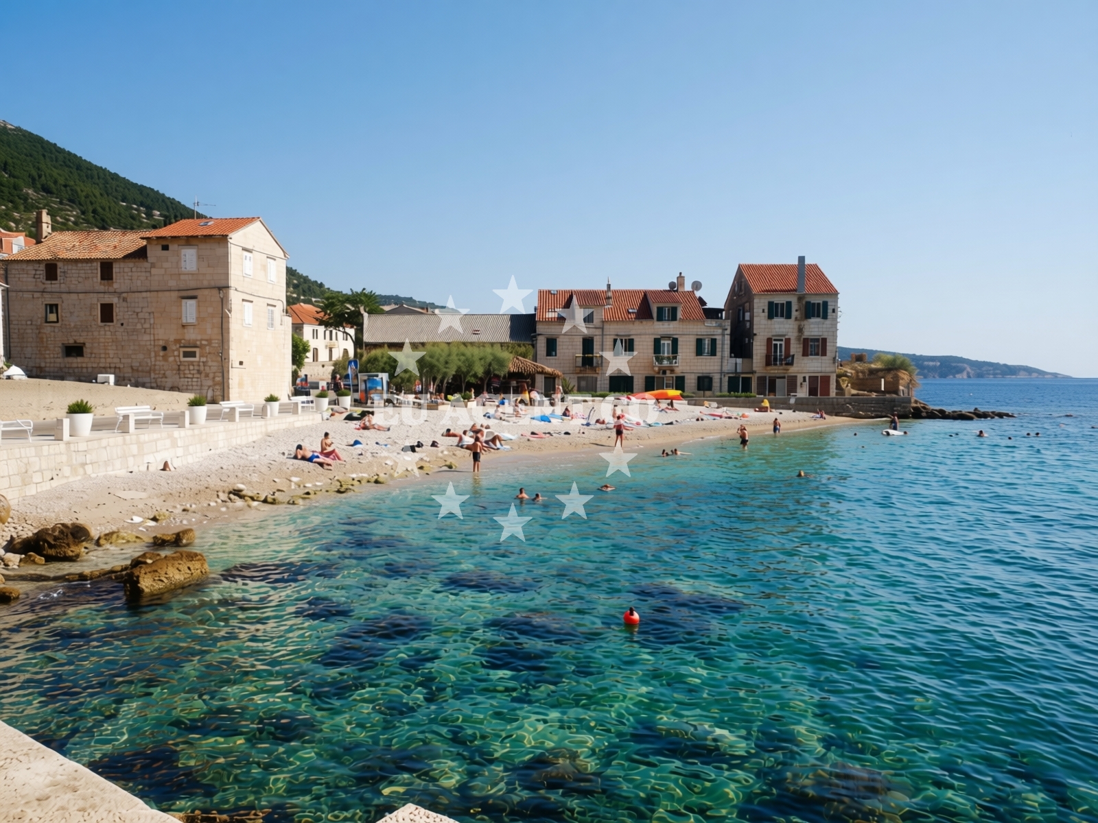 Sea and coastal view of Lucica beach in Tina Ujevića 15, Komiža