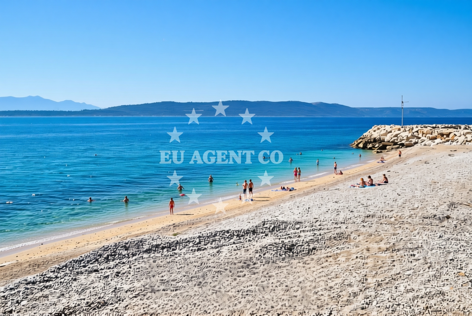 Shoreline and swimming area at Lučica Blato, Živogošće Beach in Lučica Blato