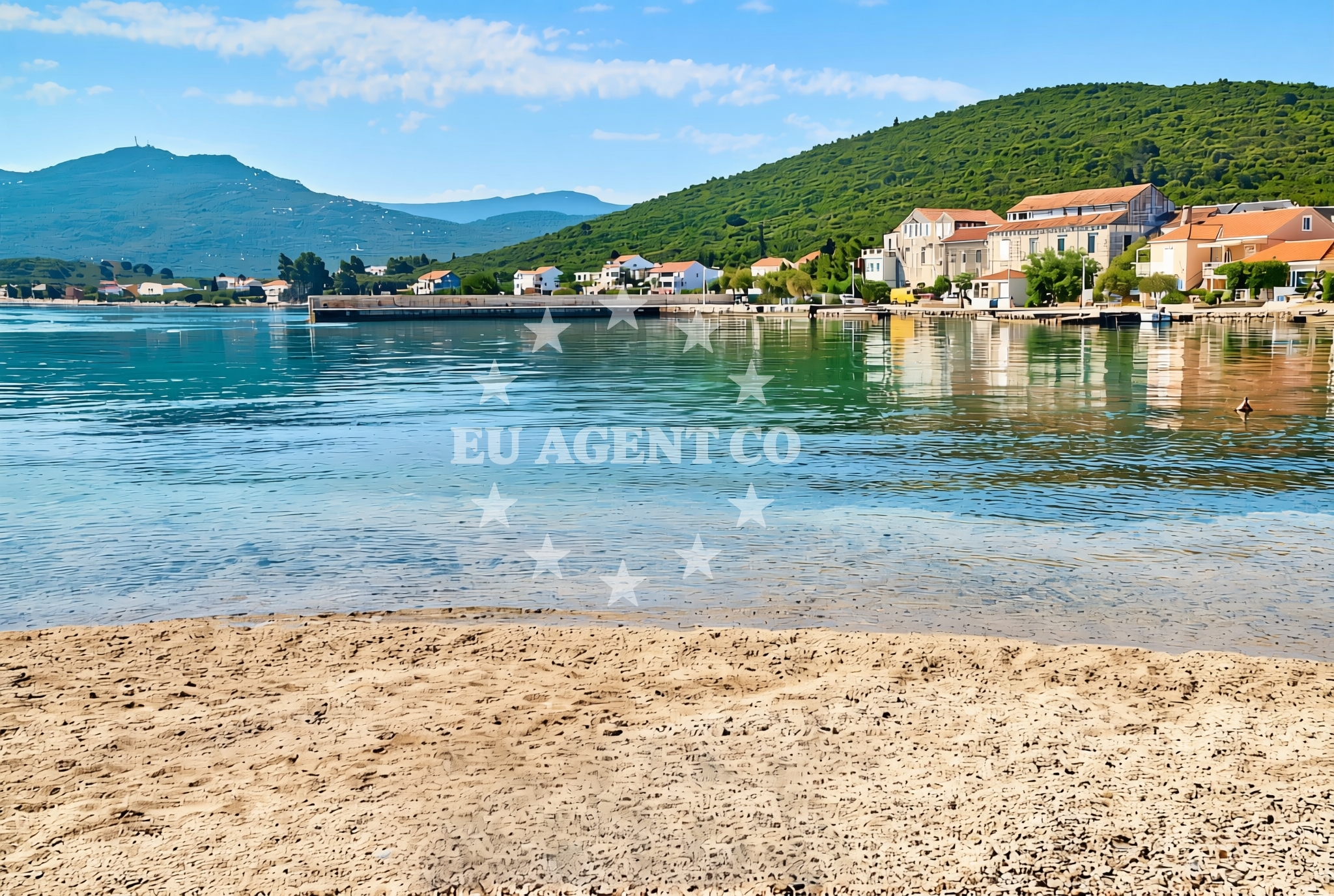 Shoreline and swimming area at Lučica, Drače Beach in Lučica