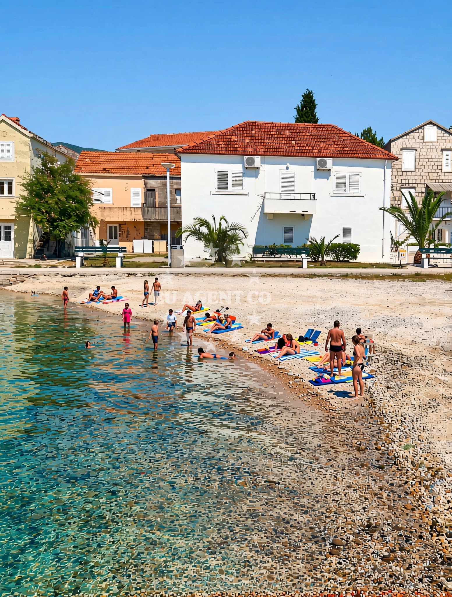 Sea and coastal view of Lučica, Drače Beach in Lučica