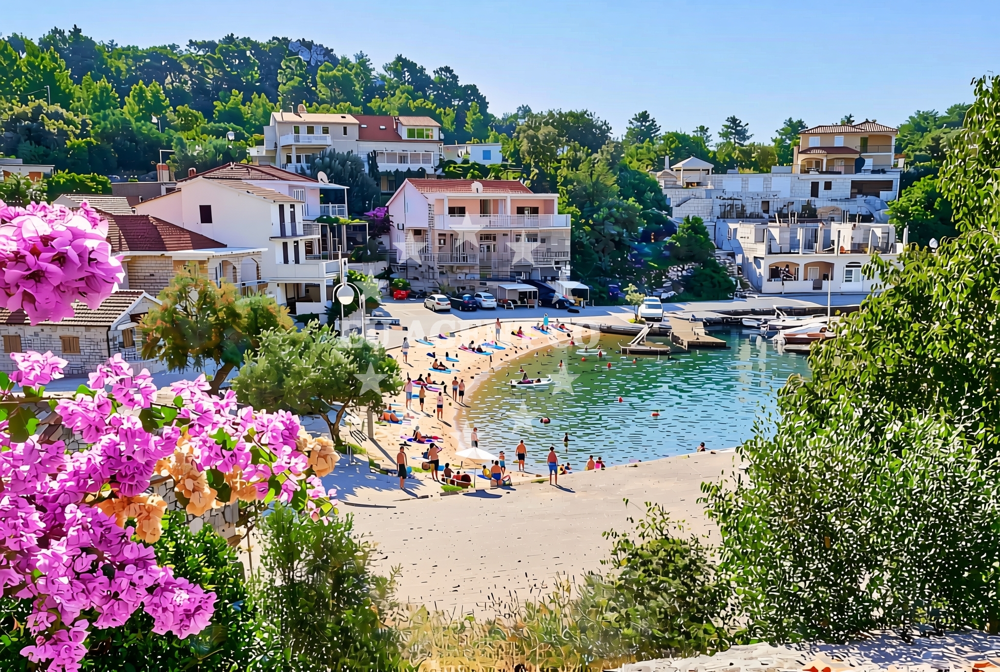Overview of Lučica Gršćica, Blato (Korčula) Beach in Lučica Gršćica