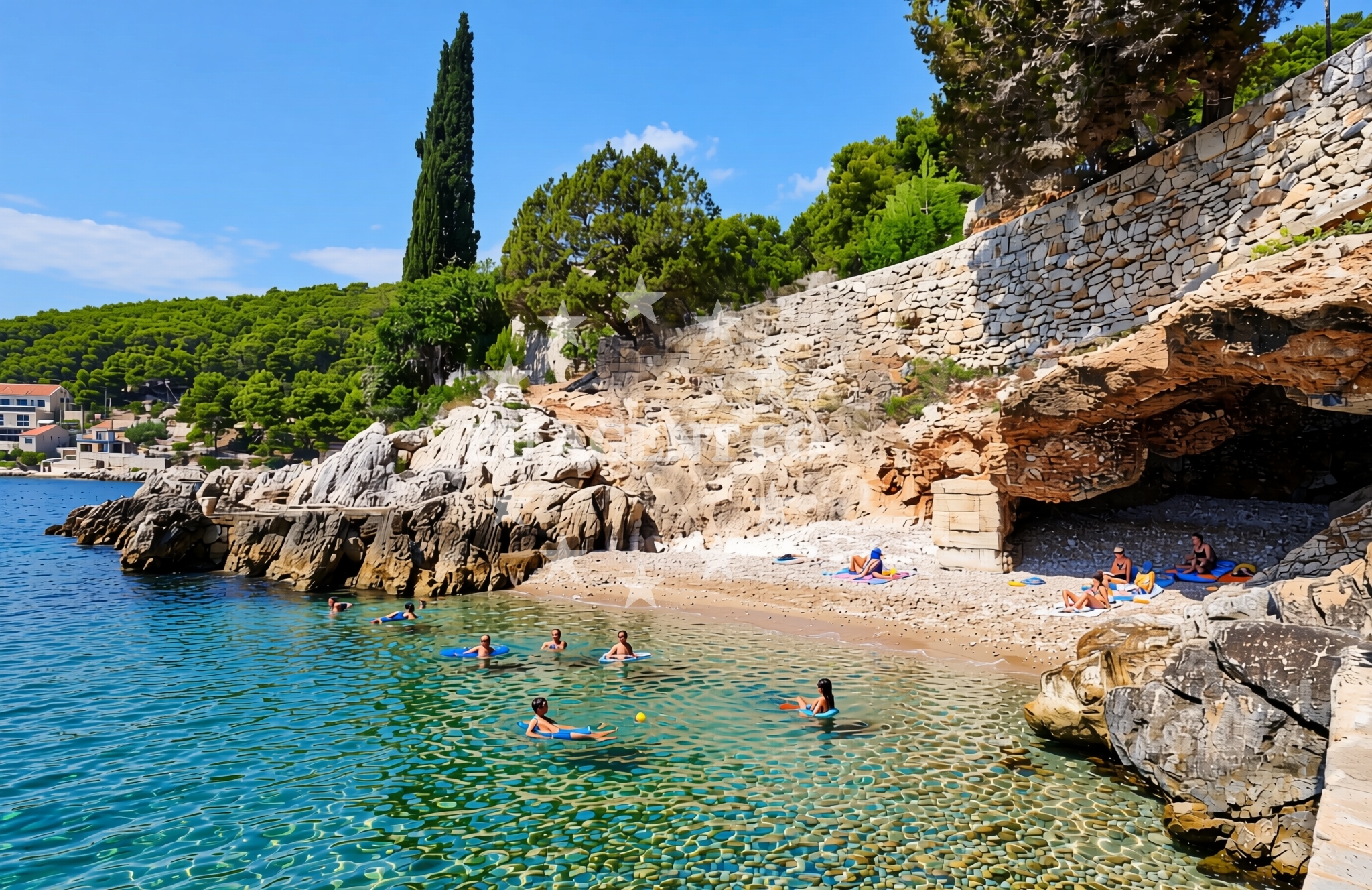 Overview of Lučica istok, Gdinj (Hvar) Beach in Lučica istok