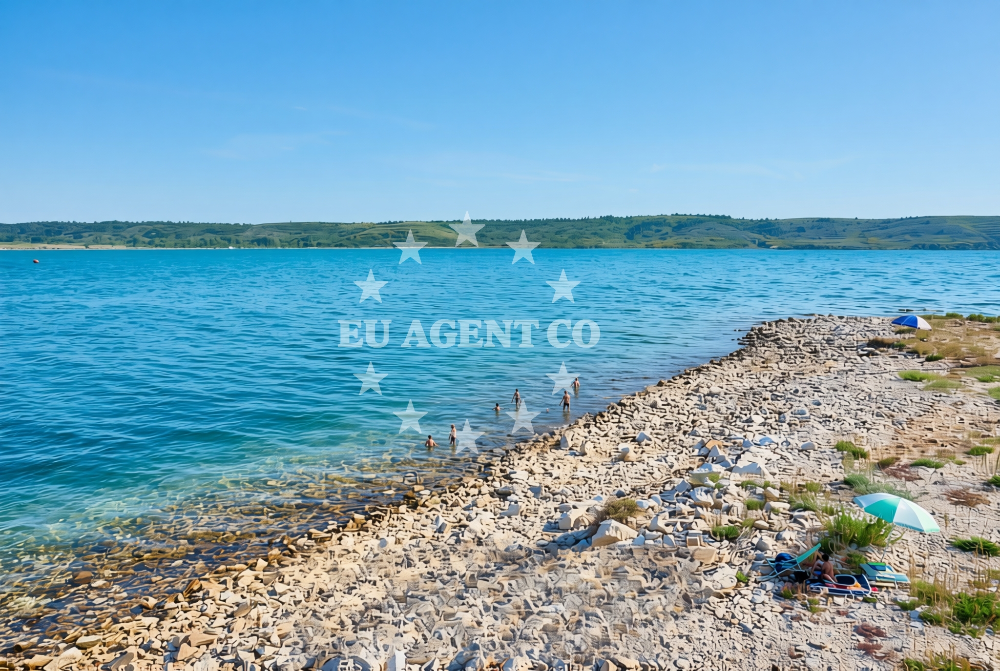 Sea and coastal view of Lučica jug, Rtina Beach in Lučica jug