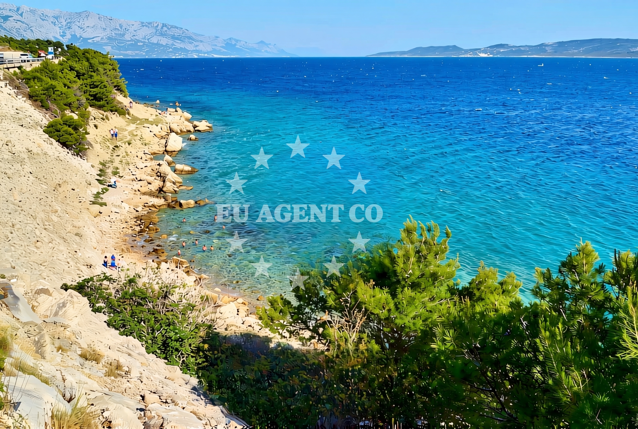 Sea and coastal view of Lučica, Lokva Rogoznica Beach in Lučica