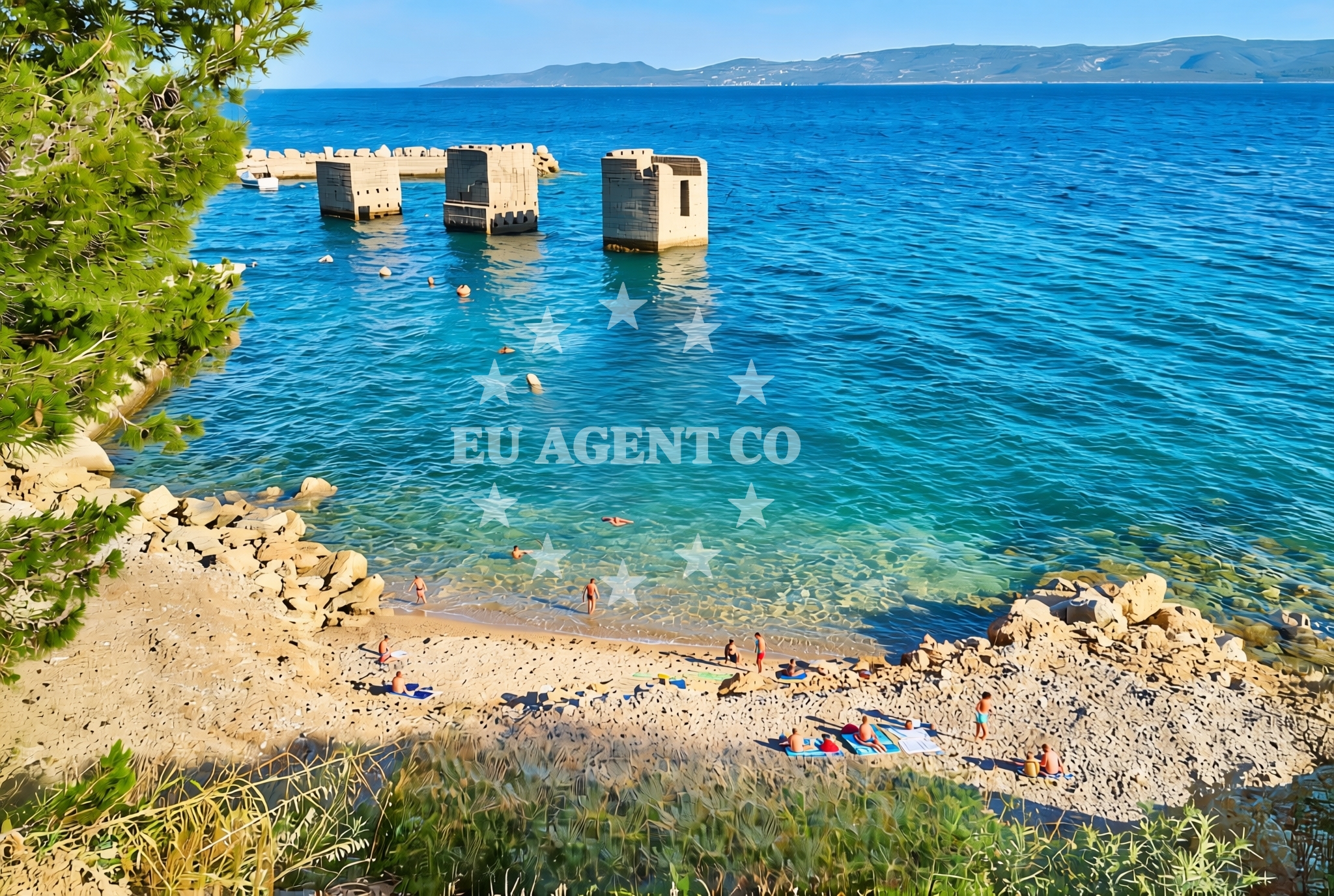 Overview of Lučica, Mimice Beach in Lučica