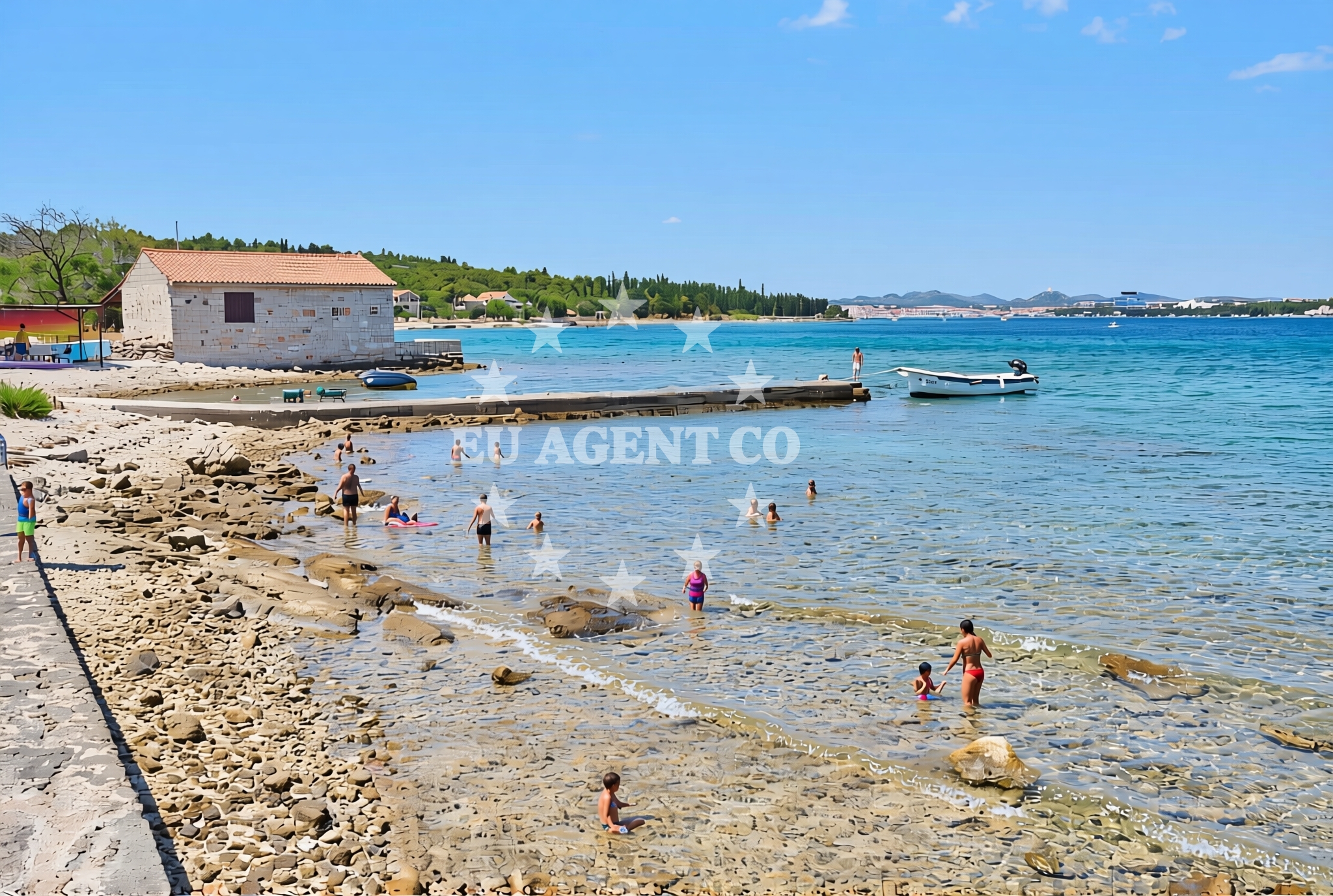 Sea and coastal view of Lučica, Prvić Šepurine (Prvić) Beach in Lučica