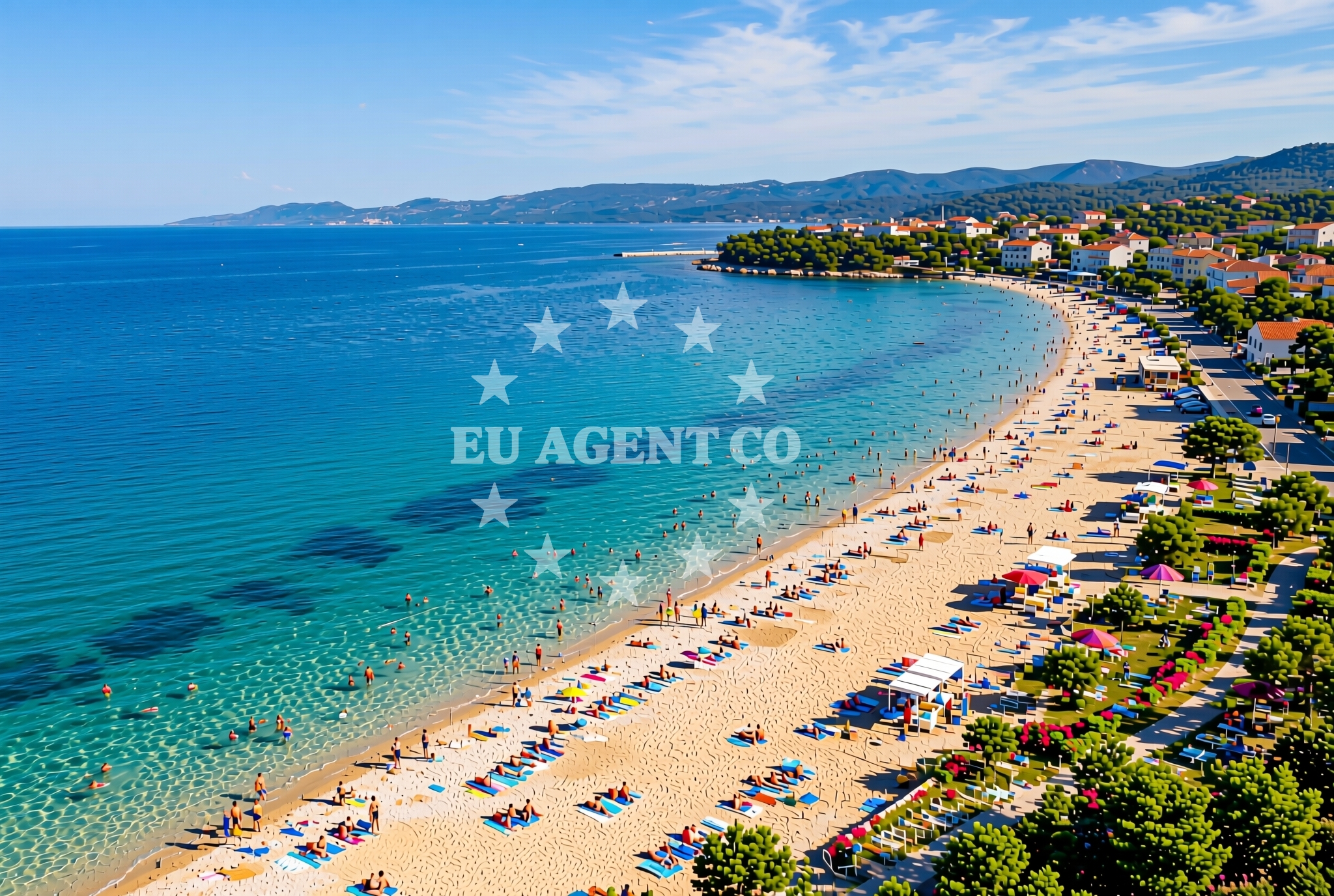 Beach facilities and surroundings at Lučica Ruskamen istok, Lokva Rogoznica Beach in Lučica Ruskamen istok
