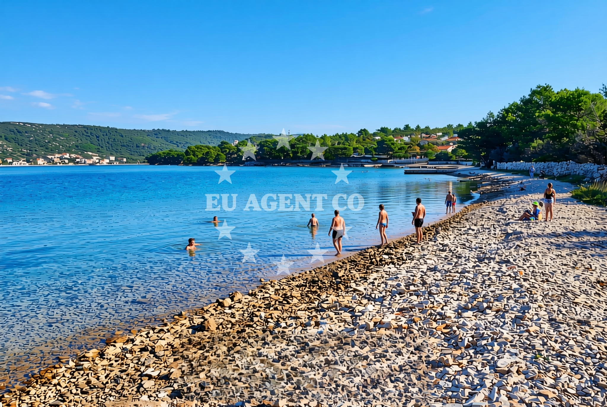 Overview of Lučica, Verunić (Dugi otok) Beach in Lučica