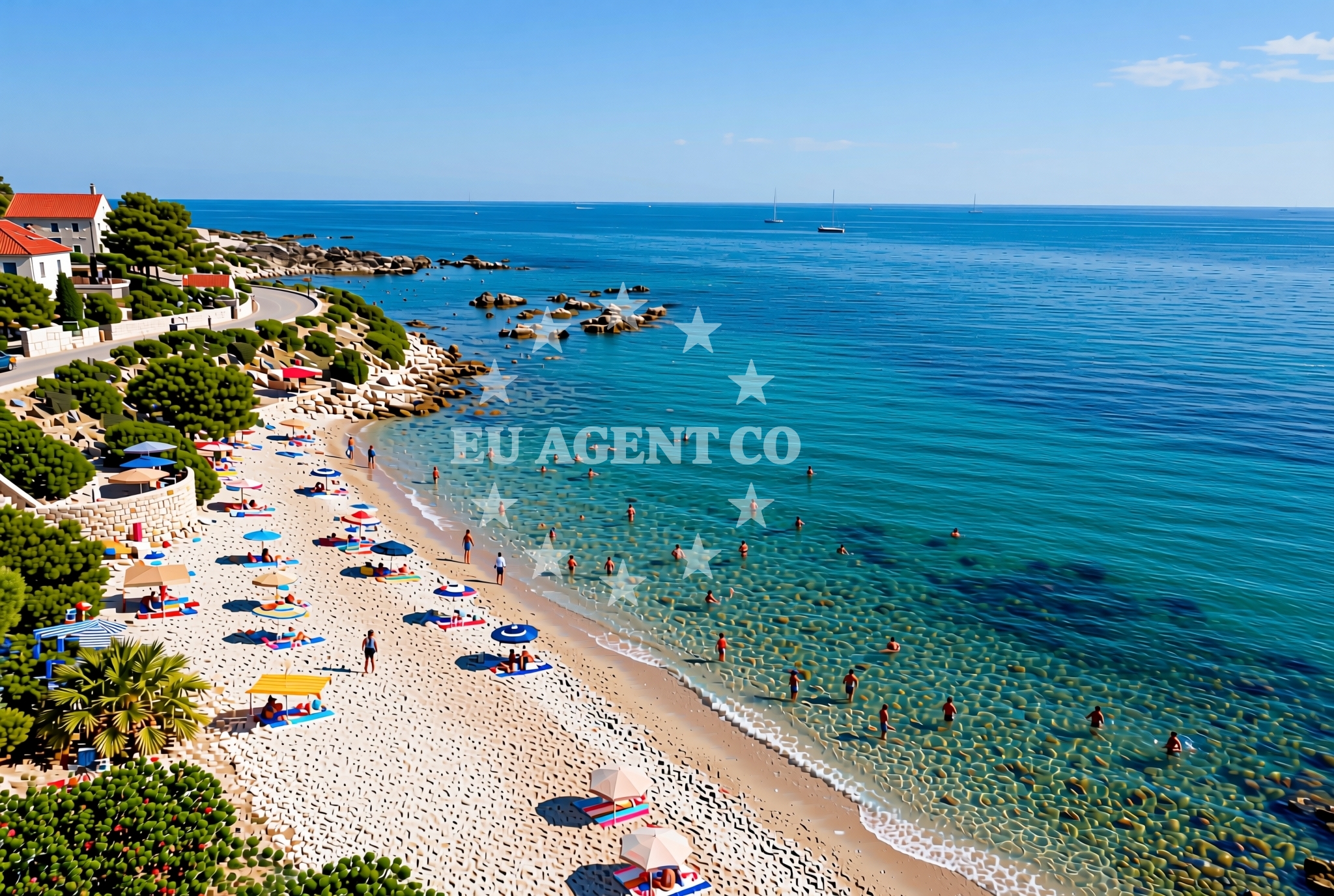 Overview of Lučica, Zambratija Beach in Lučica