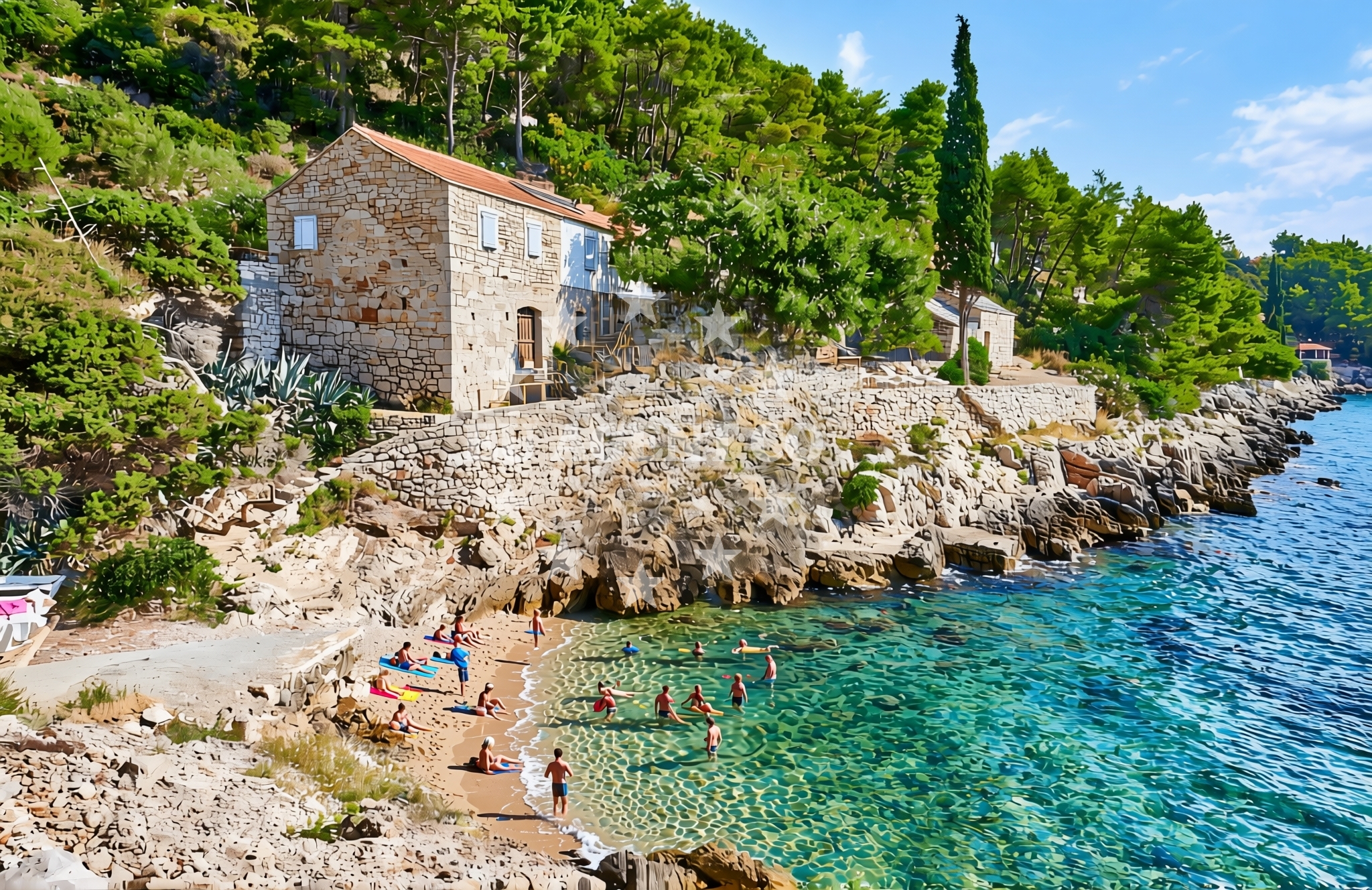 Overview of Lučica zapad, Gdinj (Hvar) Beach in Lučica zapad