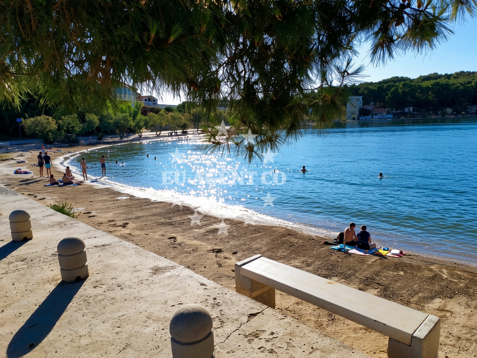 Additional view of Lucina beach in Lučina 7, Pašman