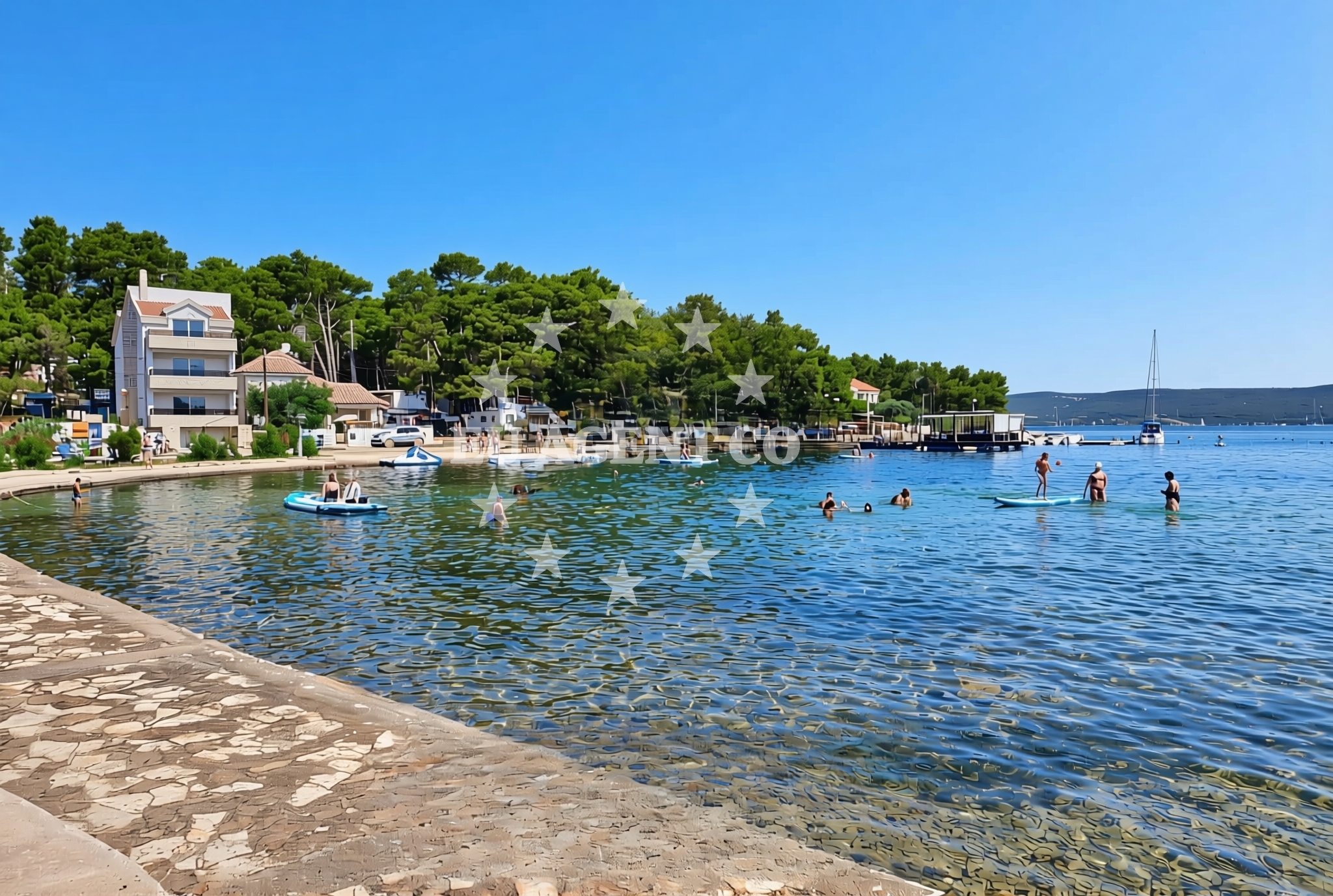Additional view of Lucina beach in Lučina 7, Pašman