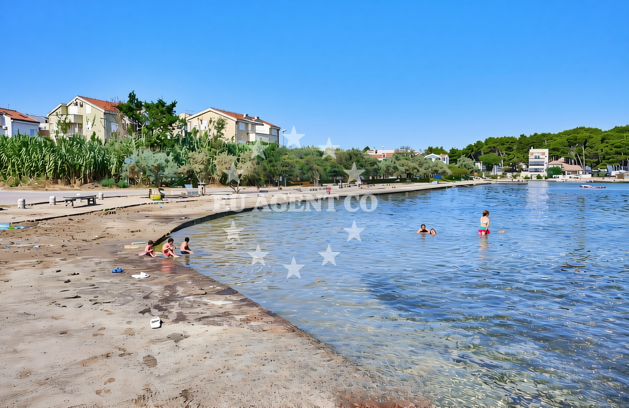Additional view of Lucina beach in Lučina 7, Pašman