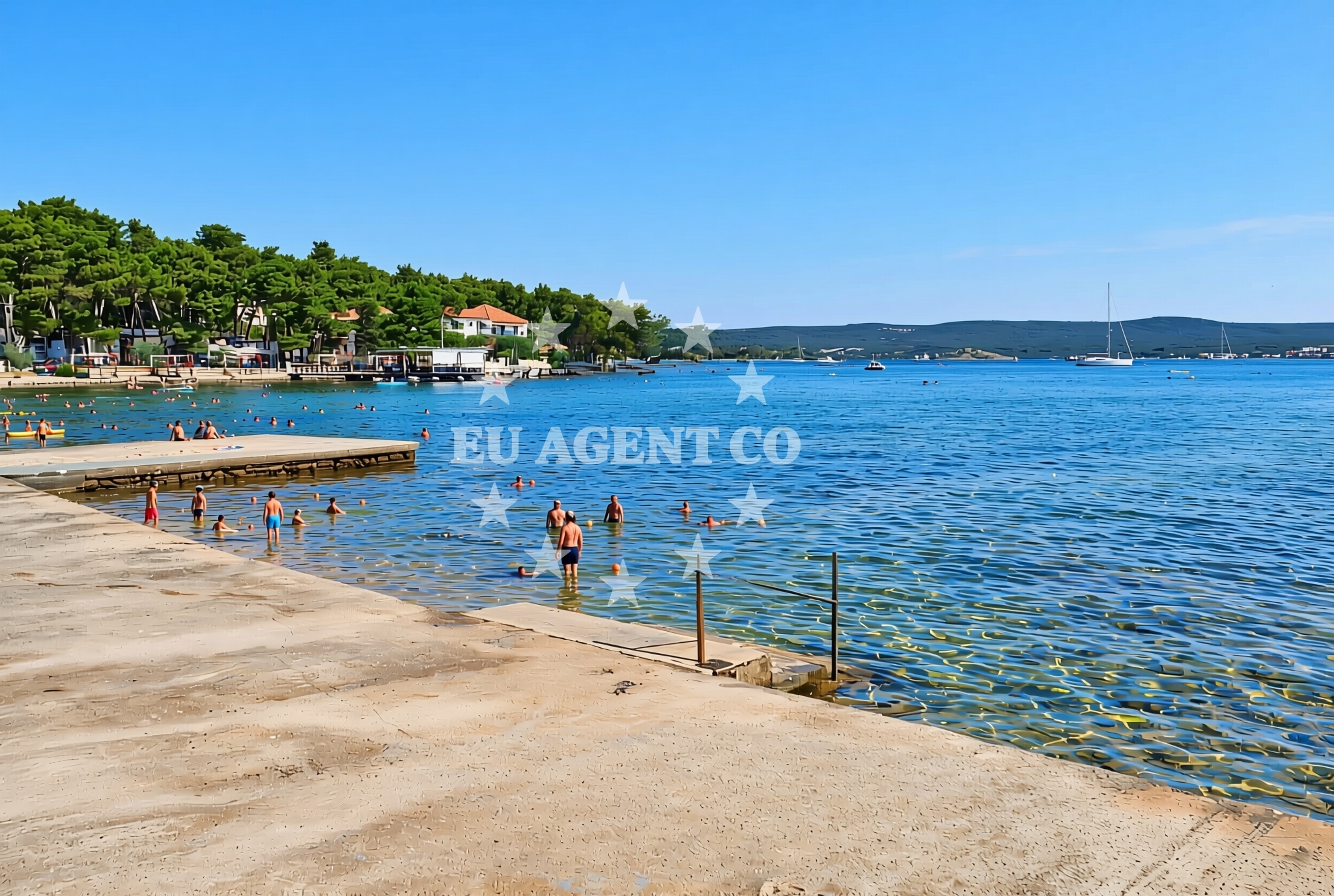 Additional view of Lucina beach in Lučina 7, Pašman