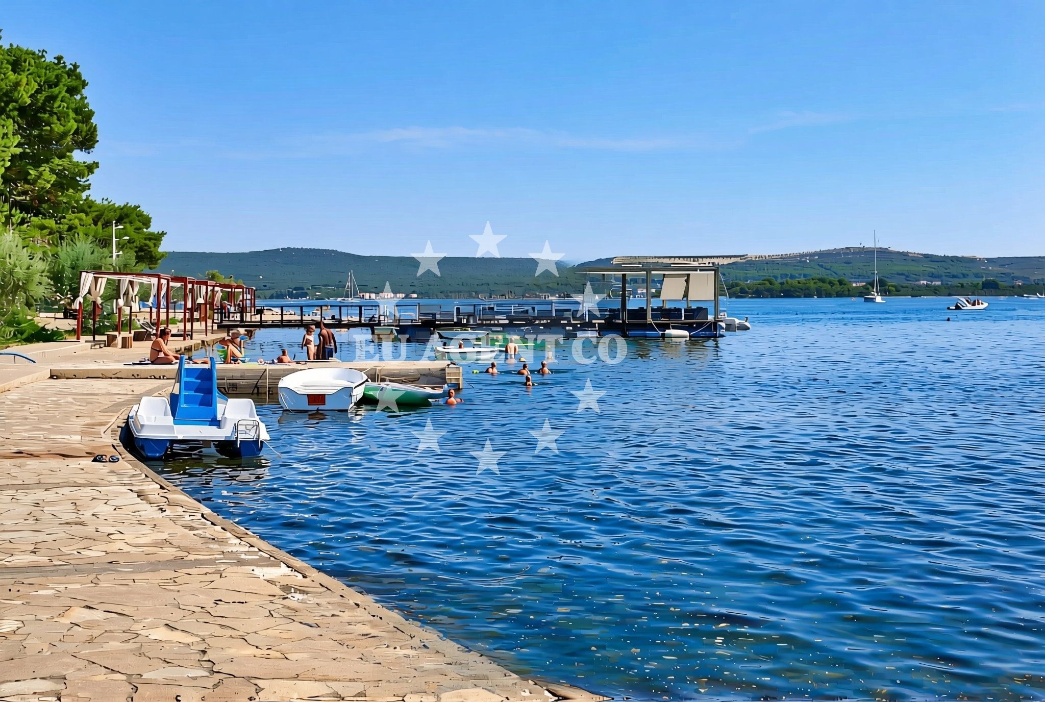 Additional view of Lucina beach in Lučina 7, Pašman