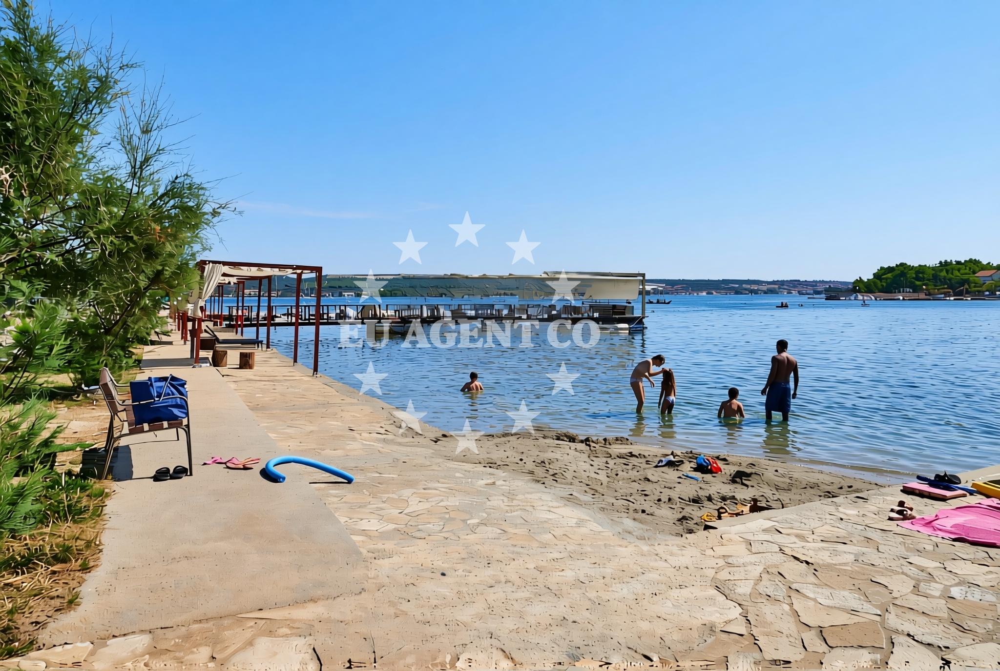Additional view of Lucina beach in Lučina 7, Pašman