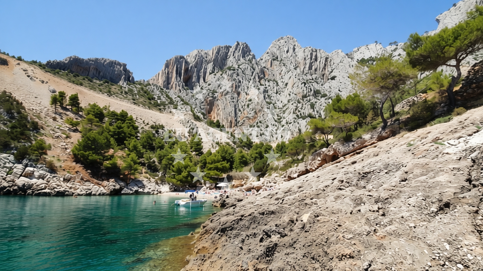Sea and coastal view of Lucisca bay beach in Put mora stori 6, Sveta Nedelja