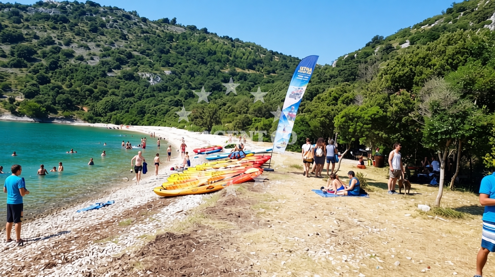 Beach facilities and surroundings at Luka beach in DALMATINSKA 83, Rakalj
