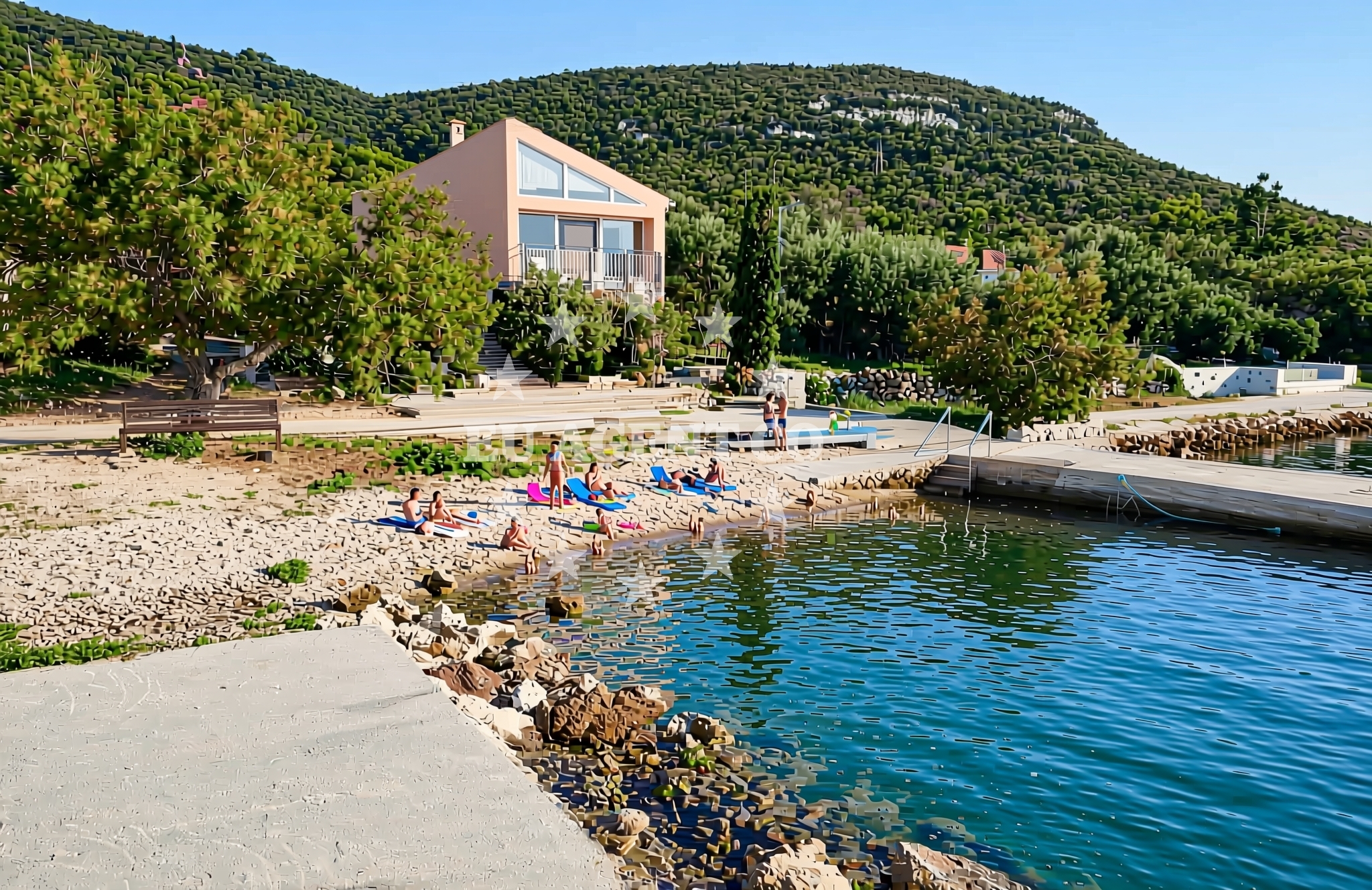 Beach facilities and surroundings at Luka beach in Luka 4, Luka