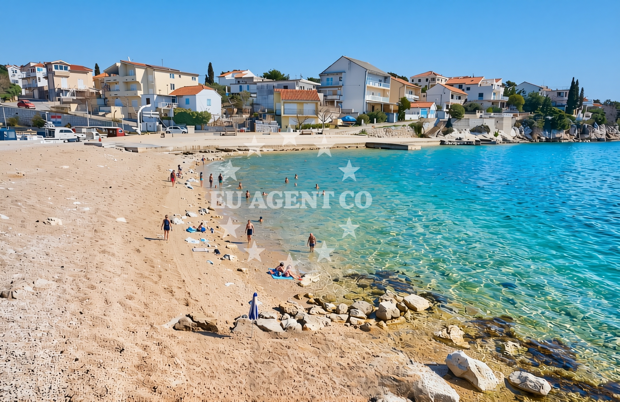 Overview of Luka, Brodarica Beach in Luka