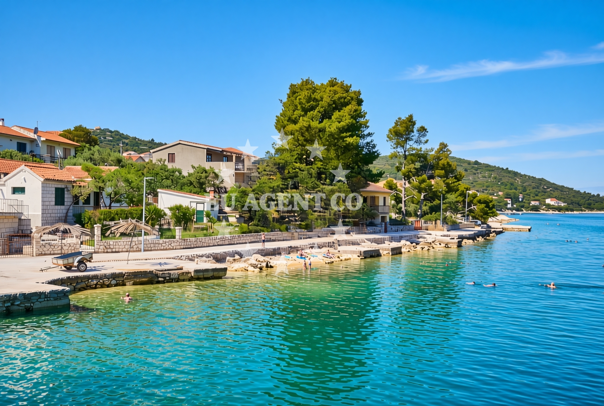 Sea and coastal view of Luka, Drvenik Veliki (Drvenik Veli) Beach in Luka