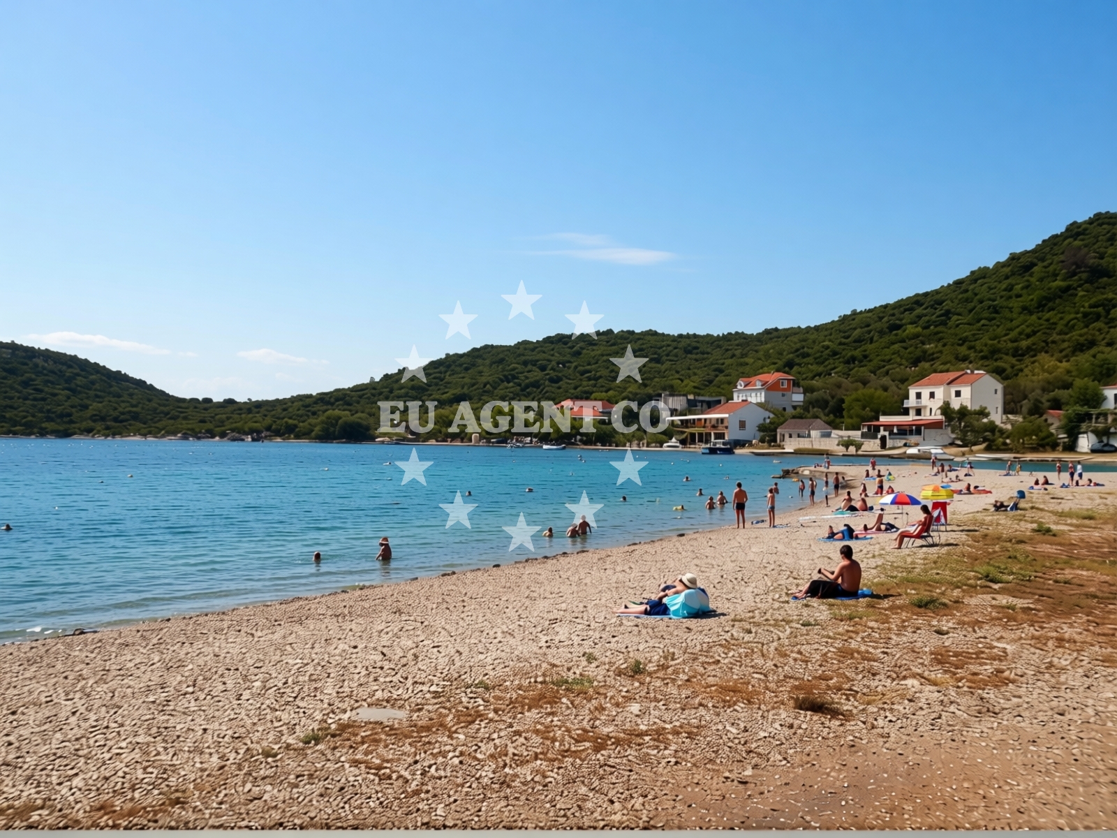 Sea and coastal view of Luka Dubrava beach in Sutvid 11, Dubrava