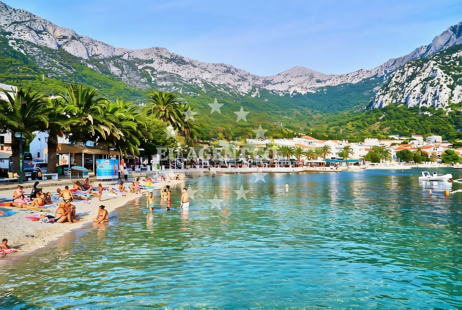 Overview of Luka Gradac, Gradac Beach in Luka Gradac