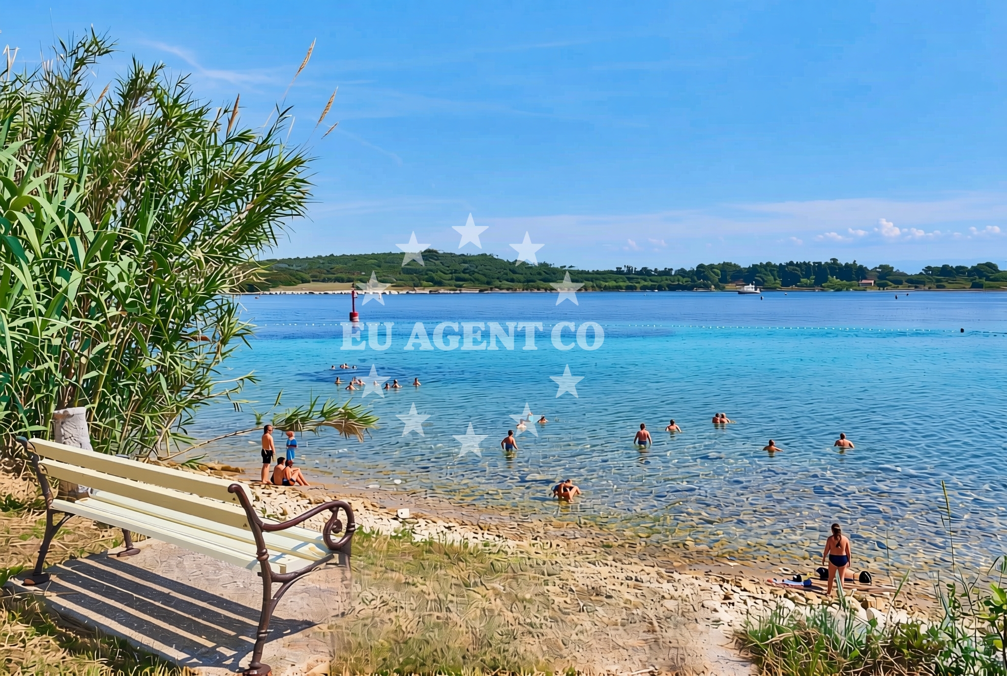 Sea and coastal view of Luka, Ilovik (Mali Lošinj) (Ilovik) Beach in Luka