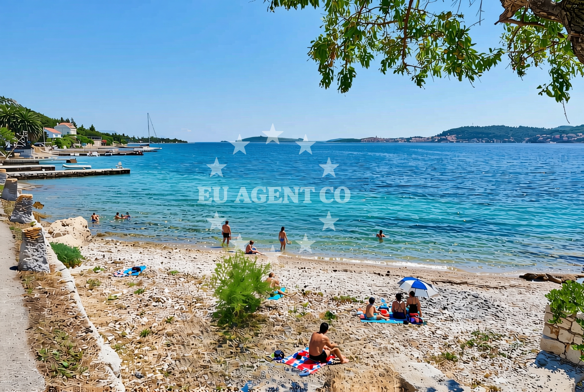 Sea and coastal view of Luka istok, Kučište Beach in Luka istok