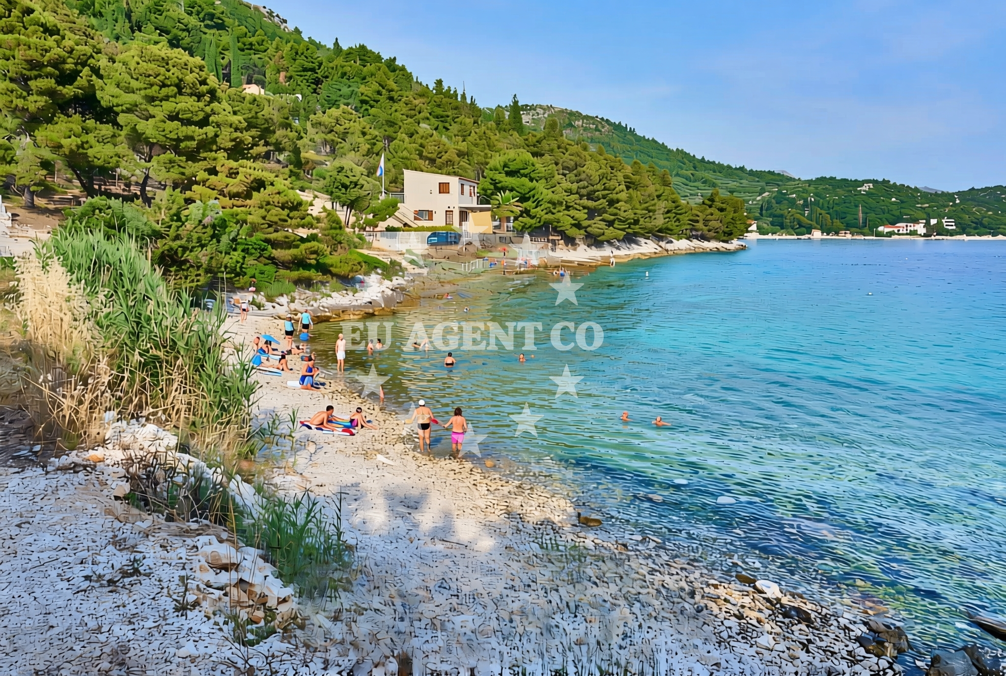 Overview of Luka, Kručica Beach in Luka