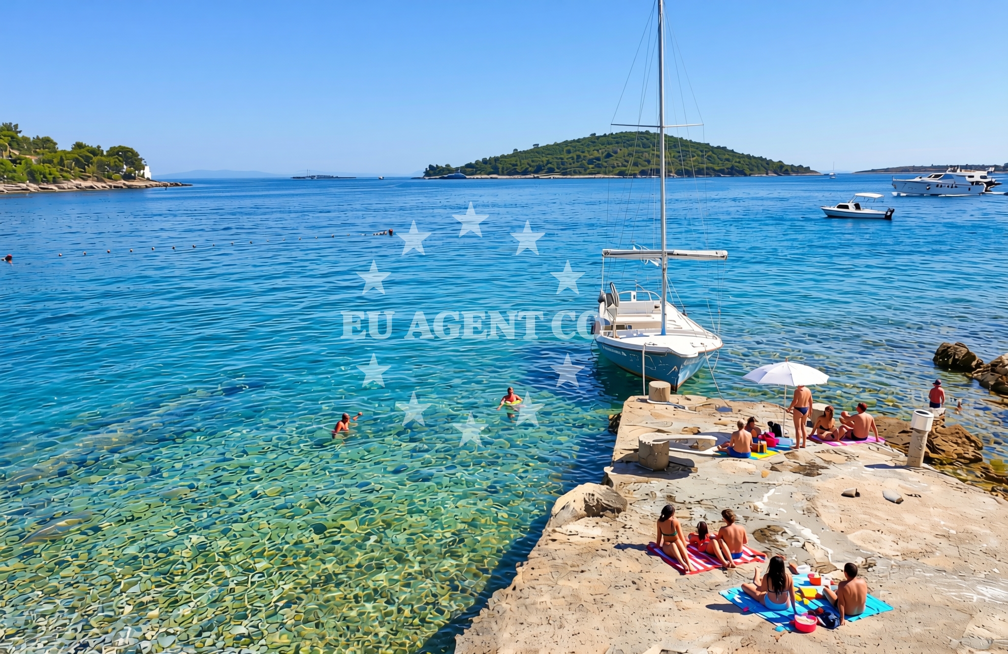 Additional view of Luka, Maslinica (Šolta) Beach in Luka
