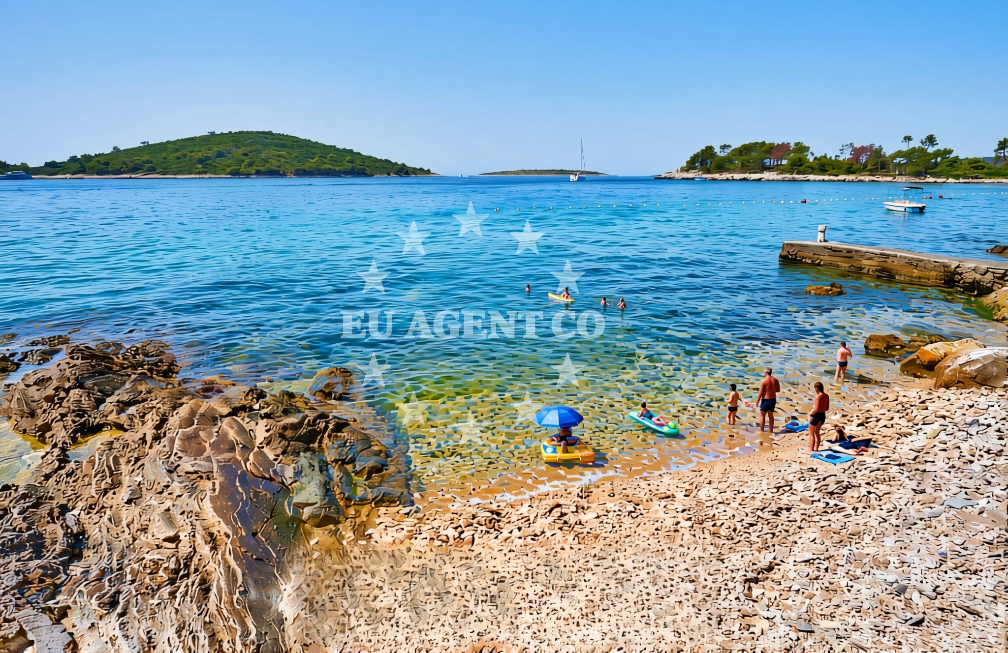 Additional view of Luka, Maslinica (Šolta) Beach in Luka
