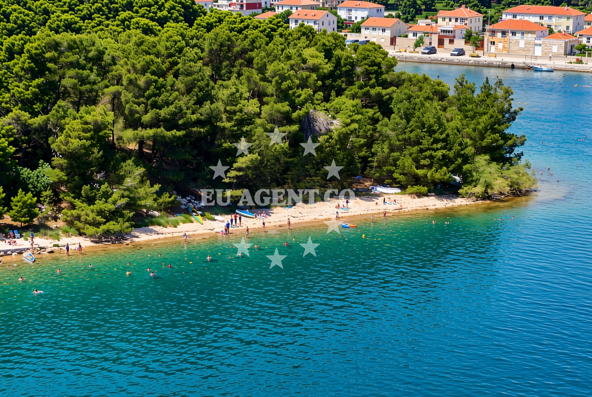 Overview of Luka, Novigrad (Zadarska županija) Beach in Luka