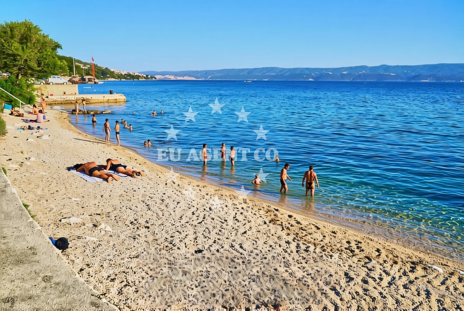 Overview of Luka, Omiš Beach in Luka