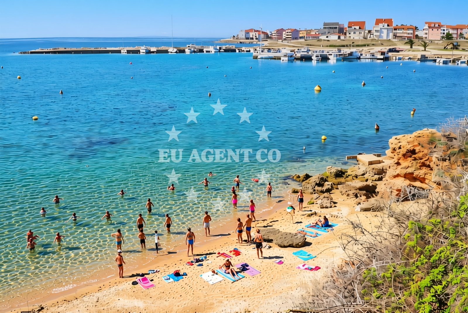 Beach facilities and surroundings at Luka, Povljana (Pag) Beach in Luka