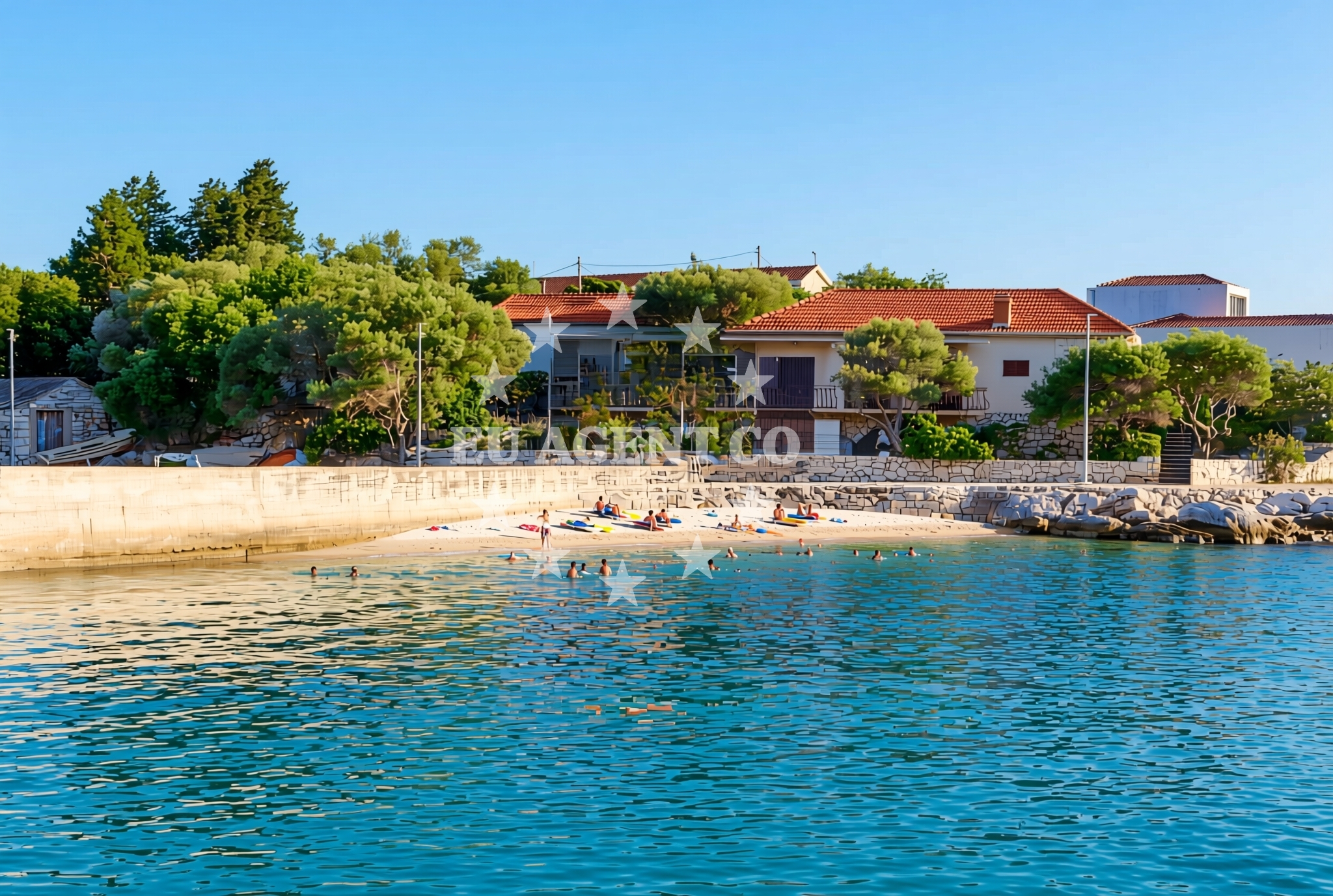 Shoreline and swimming area at Luka Prižba, Blato (Korčula) Beach in Luka Prižba
