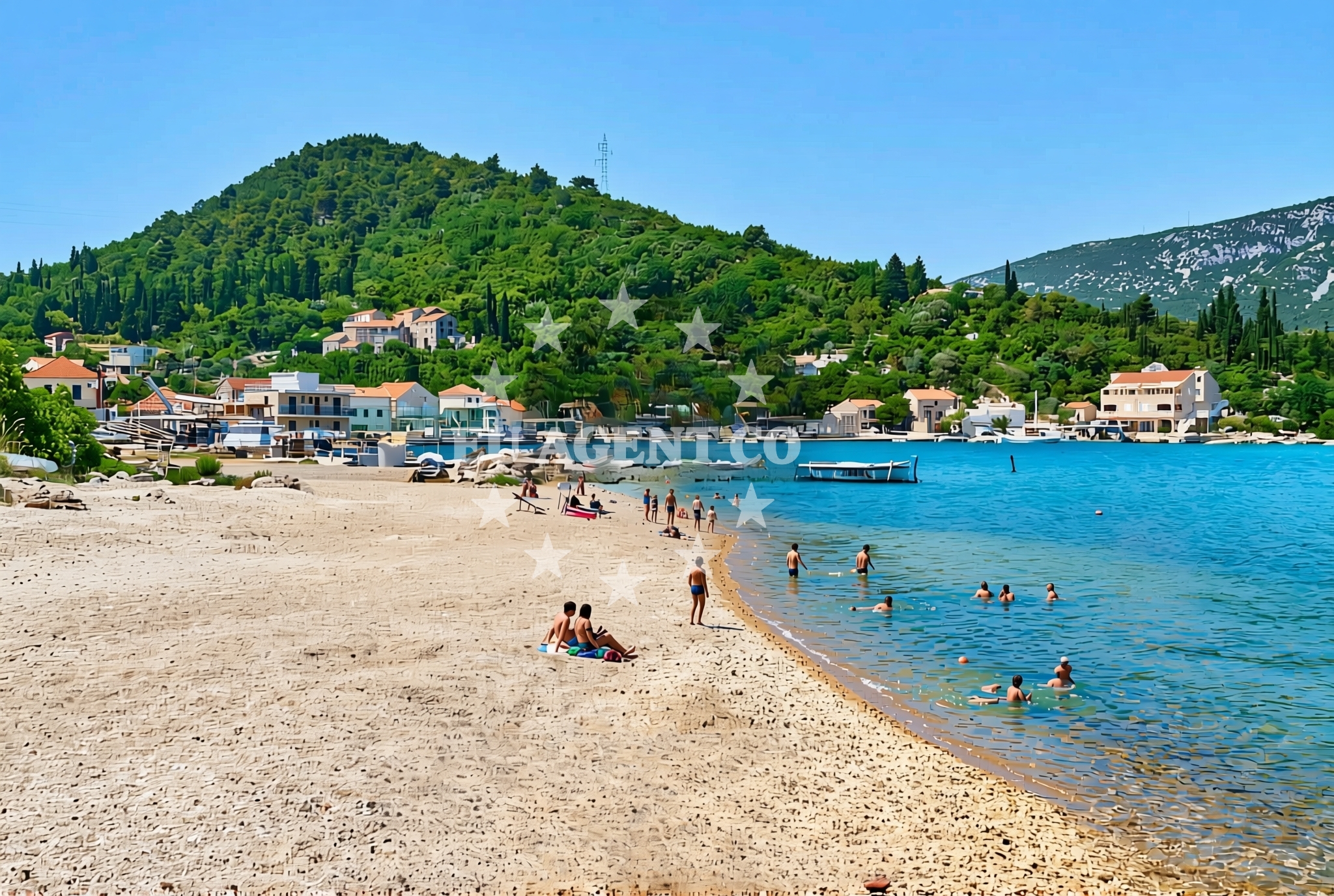 Overview of Luka (Ston): beaches and coves (3) in Luka (Ston)