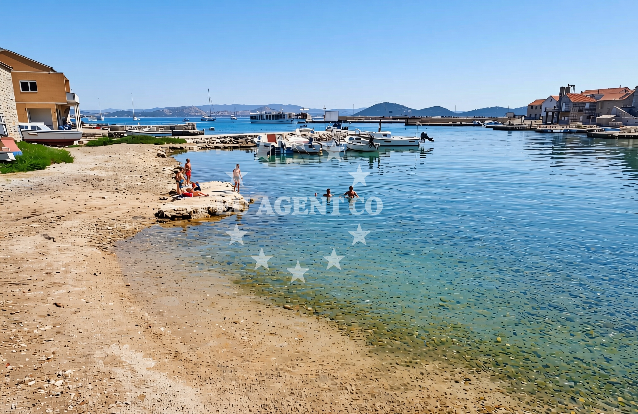 Overview of Luka, Vrgada (Vrgada) Beach in Luka