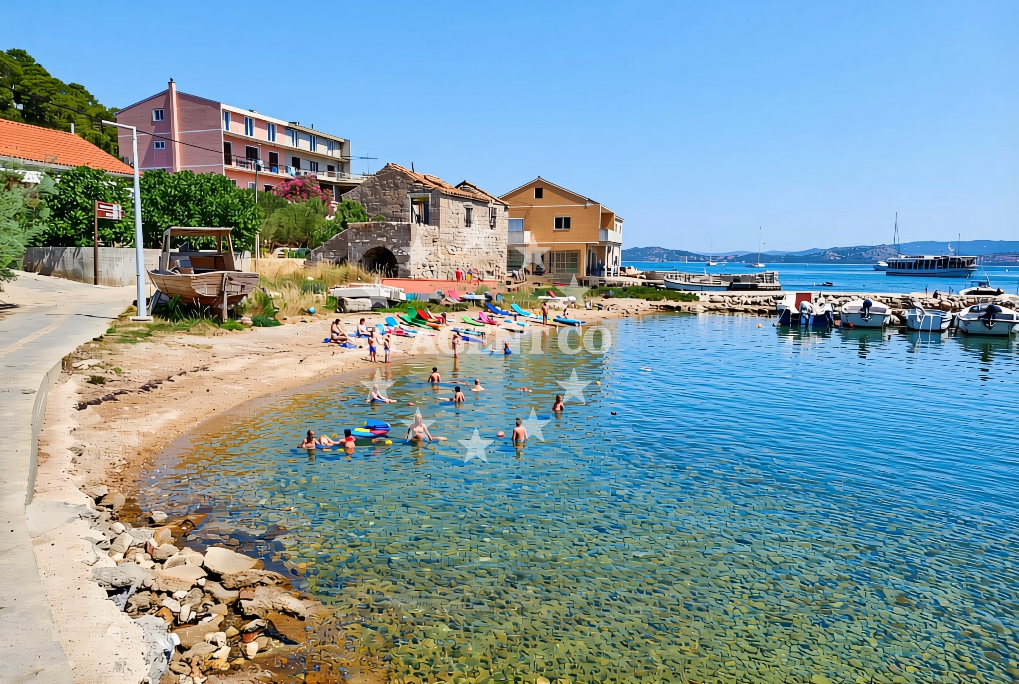 Additional view of Luka, Vrgada (Vrgada) Beach in Luka