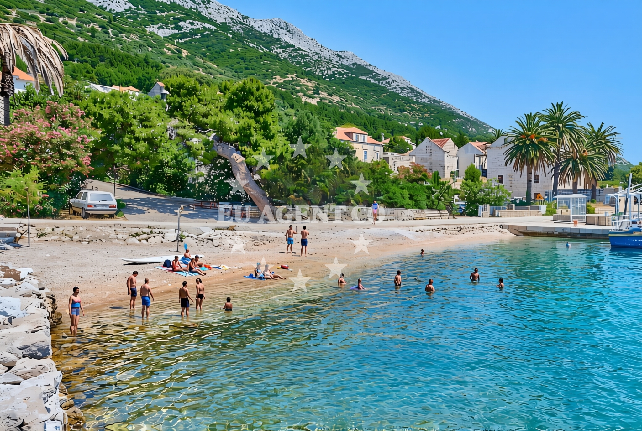Overview of Luka zapad, Kučište Beach in Luka zapad