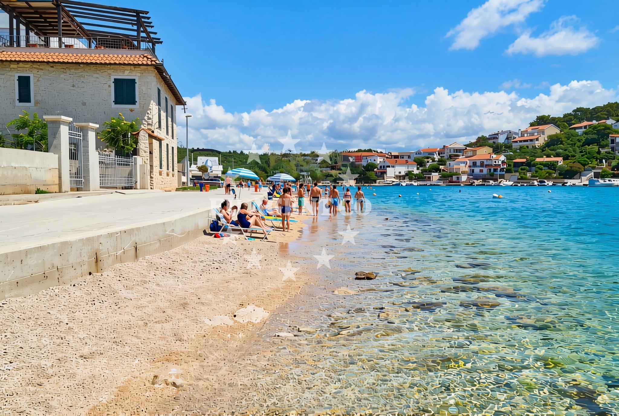 Additional view of Luka zapad, Tisno (Murter) Beach in Luka zapad